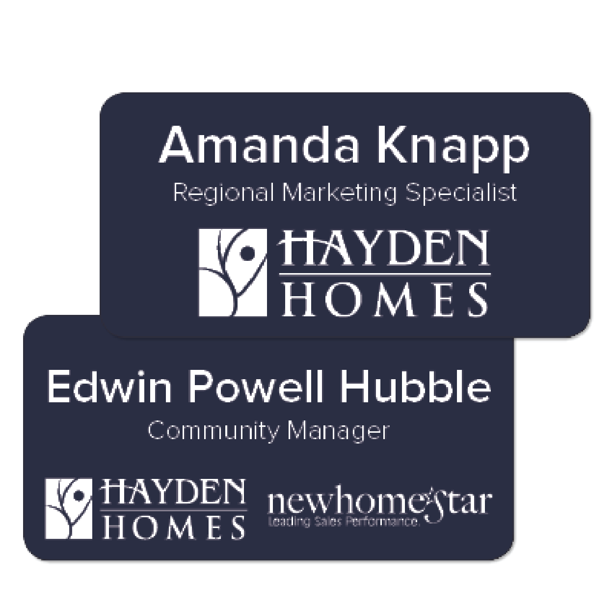 Hayden Homes Sales Name Badge