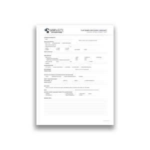 Simplicity Customer Discovery Checklist (OHC)