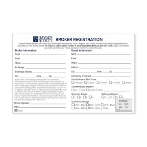 Broker Registration Card