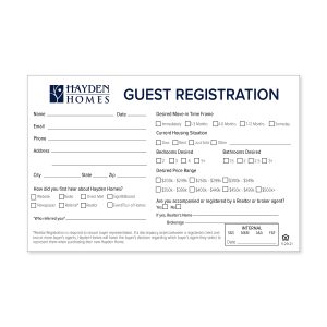 Guest Registration Card